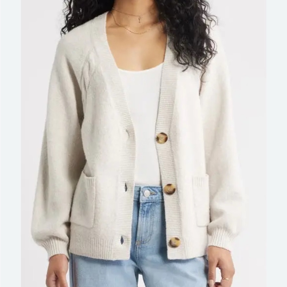BP Relaxed Fit Cardigan - Beige Oatmeal Light Size XL brand new - Picture 2 of 16